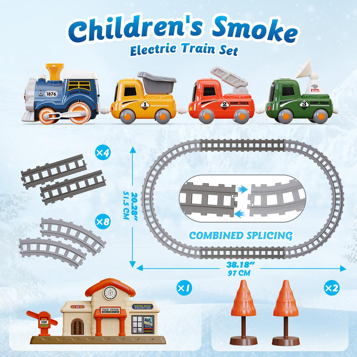 Hot Bee train set track pieces forming safe, sturdy layouts for toddler play.