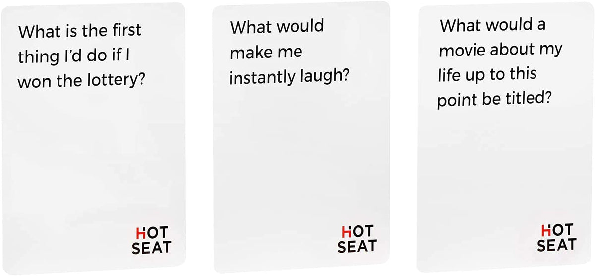 Hot Seat player in hot seat ready for a fun prompt