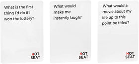 Hot Seat player in hot seat ready for a fun prompt