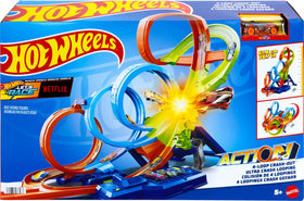 Hot Wheels 1:64-scale car included for immediate racing fun.