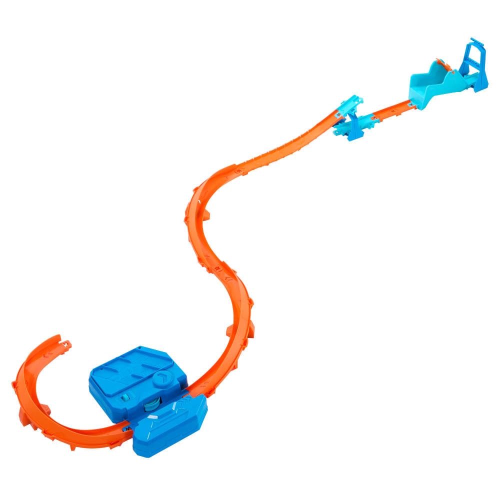 Hot Wheels 1:64-scale car included for immediate racing thrills.