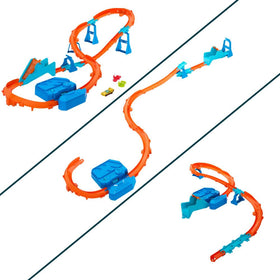 Hot Wheels 1:64 scale race car on track ready to roll.