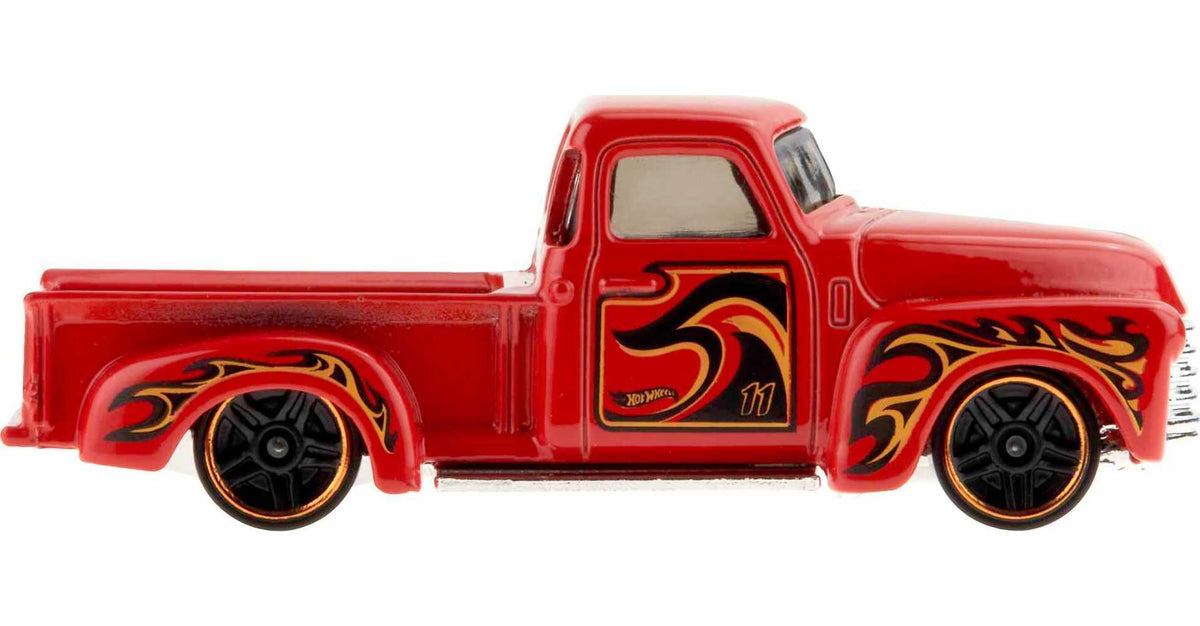 Hot Wheels 10-Pack trucks side profile for dynamic display.