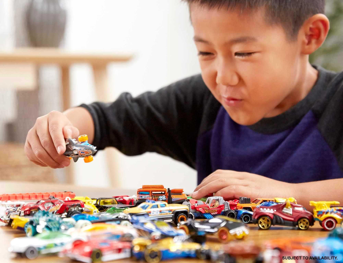 Hot Wheels 20-Car Pack diverse styles showcases versatile play and display options