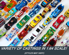 Hot Wheels 50-pack branded box offers easy storage and display.