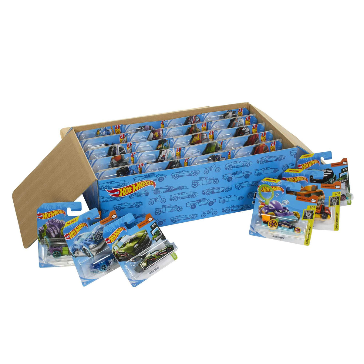 Hot Wheels 50-pack detailed decos add authentic flair to any display.