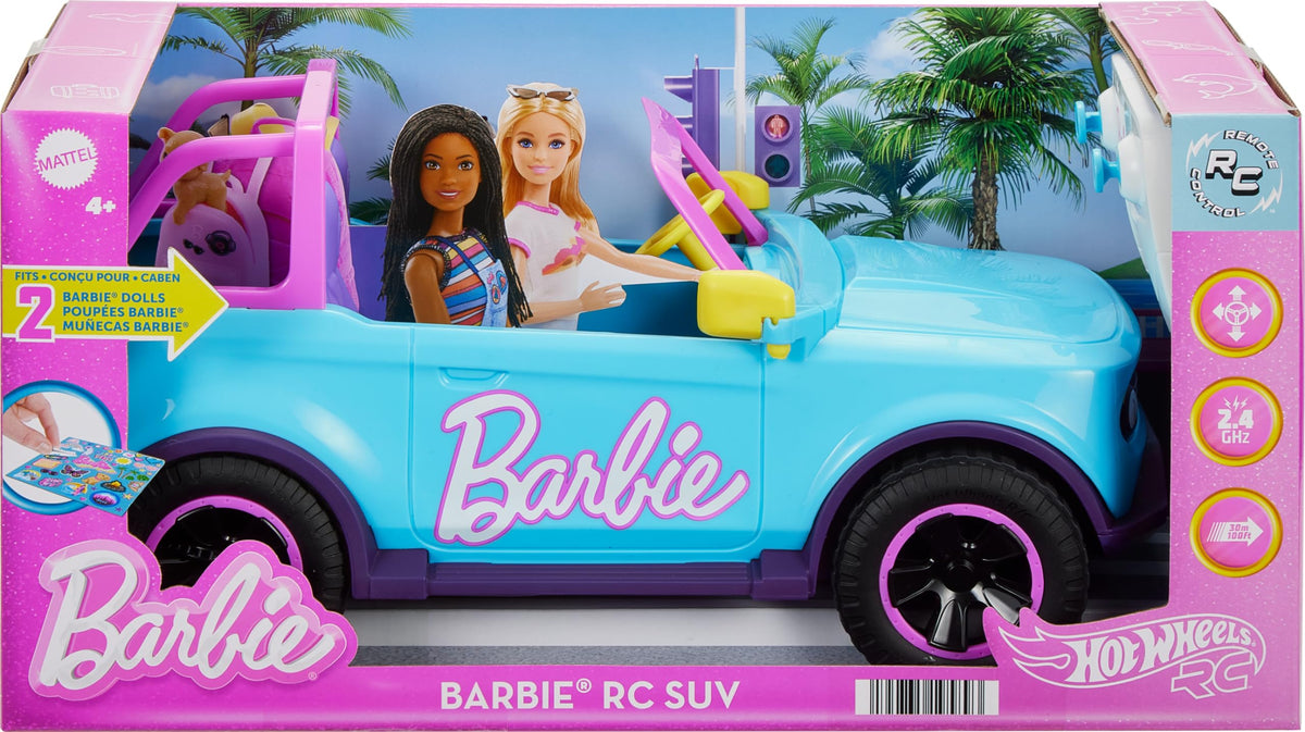 Hot Wheels Barbie RC SUV battery info and setup tips.