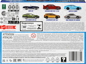 Hot Wheels BMW 1:64 scale features precise front and rear details for display.