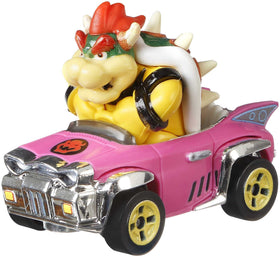 Hot Wheels Bowser Badwagon front view on track for kid-friendly racing