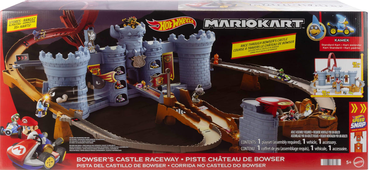 Folding Bowser's Castle layout demonstrates compact storage when not in use.