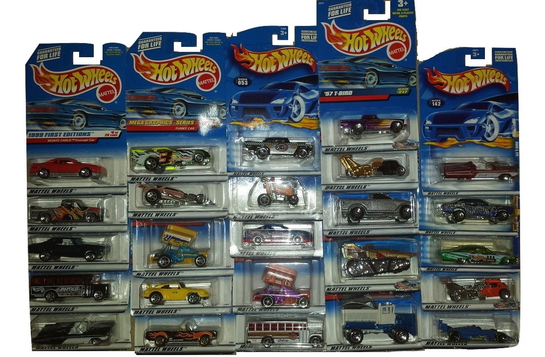 Hot Wheels bundle offers diverse models ready for display or pretend play.