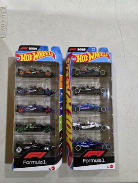 Hot Wheels BWT Alpine F1 car, vibrant accents and sponsor styling.