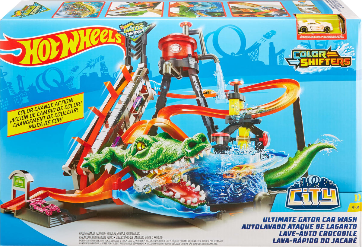 Hot Wheels City Car Wash manual crank elevator for engaging setups