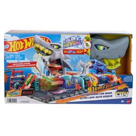 Hot Wheels color reveal vehicle in parking spot for organized play.