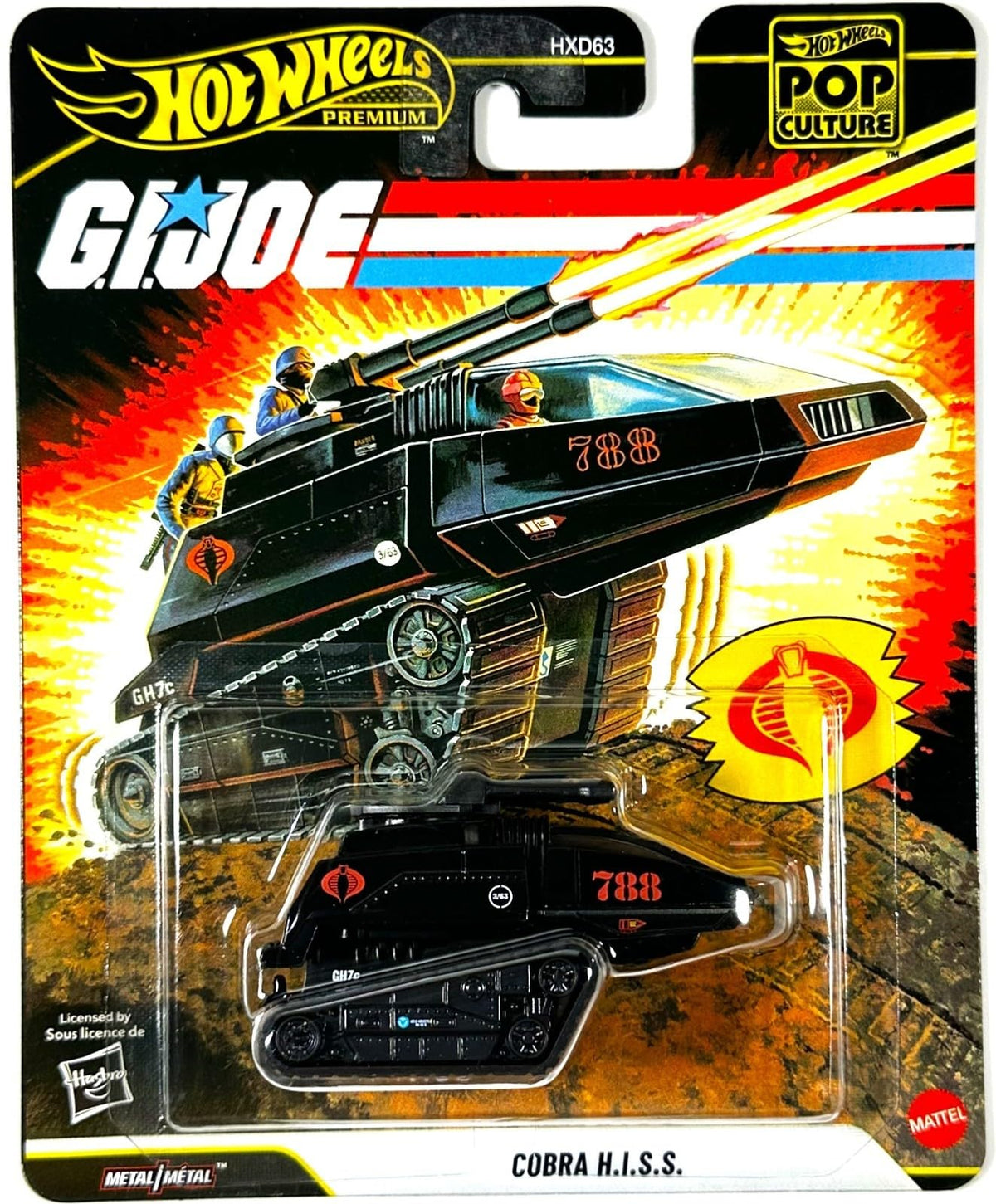Hot Wheels Cobra H.I.S.S. tank, highly detailed display piece for collectors.