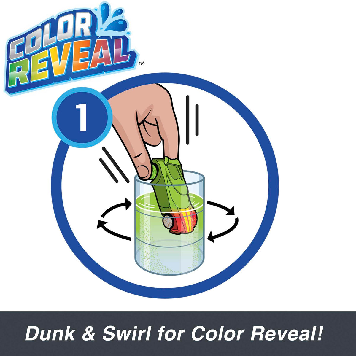 Hot Wheels Color Reveal 2-Pack ice-water change reveals second deco during play.