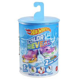Hot Wheels Color Reveal 2-Pack storage barrel doubles as dunk tank for storage and play.
