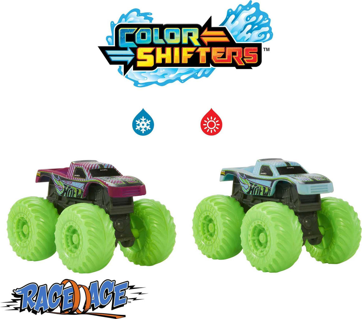 Hot Wheels Race Ace color reveal truck for exciting color-shift battles