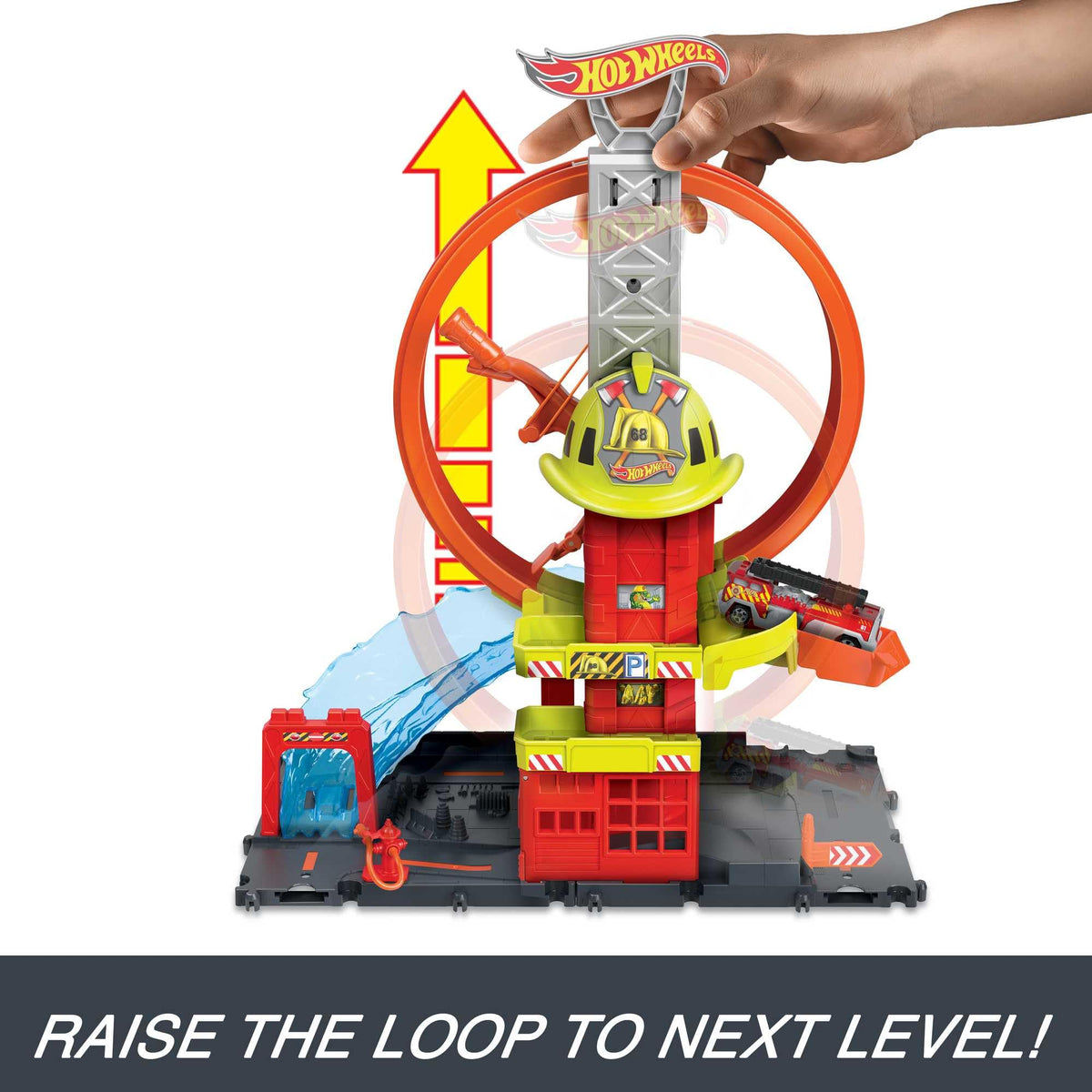 Hot Wheels connect-to-other-sets view emphasizing expandable city layout