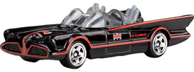 Hot Wheels The Dark Knight Trilogy Batmobile close-up captures sculpted details and metallic sheen.