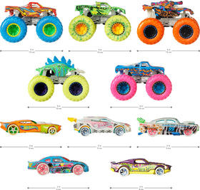 Hot Wheels die-cast-monster-trucks deliver durable play figures for big stunt setups.