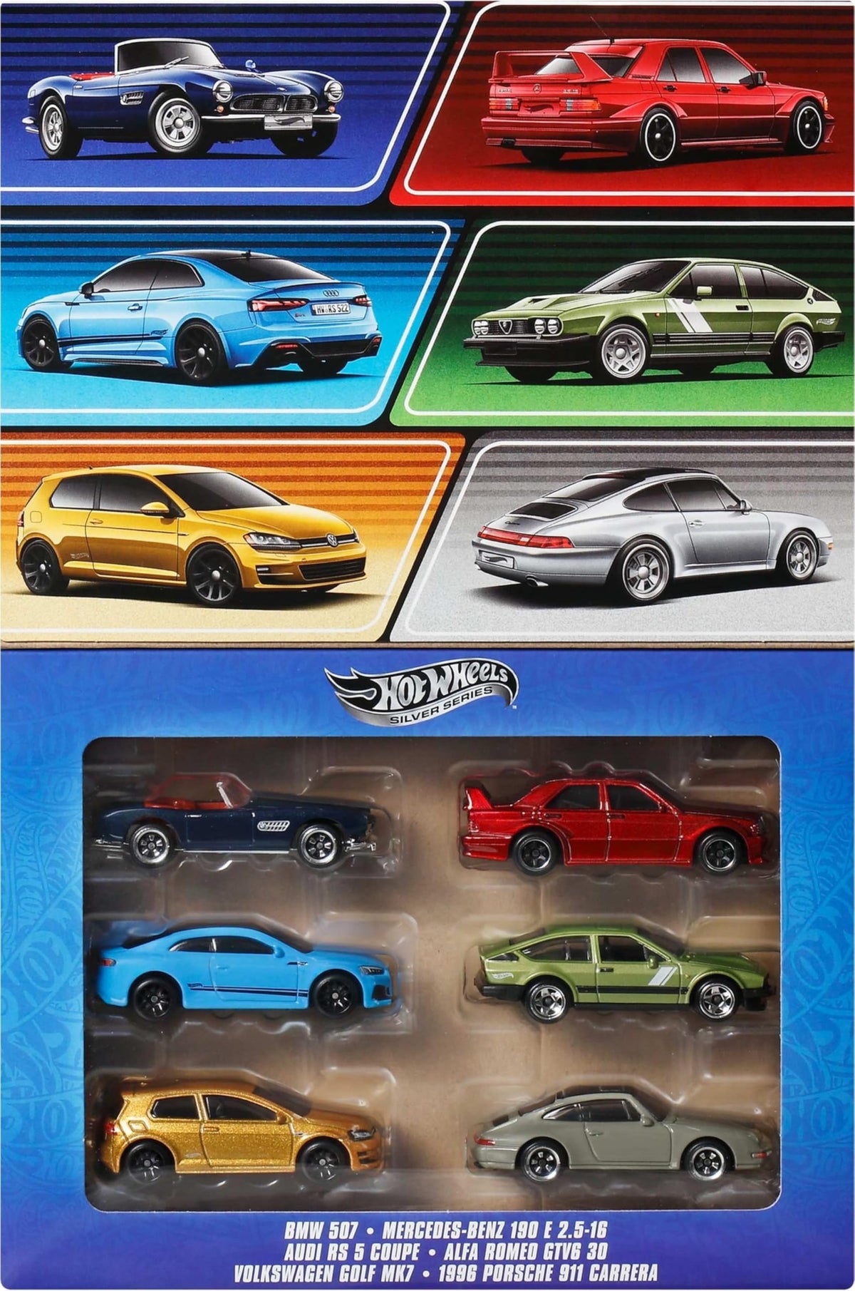 Hot Wheels Euro Style Multipack is display-ready for collectors.