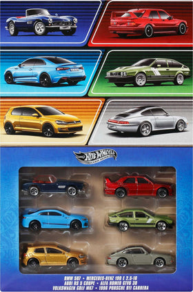 Hot Wheels Euro Style Multipack is display-ready for collectors.
