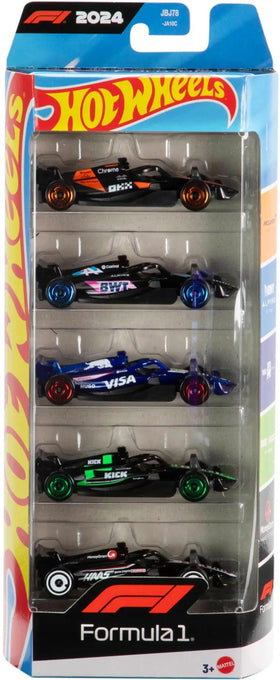 Hot Wheels F1 2024 pack side view, great for display and gifting.