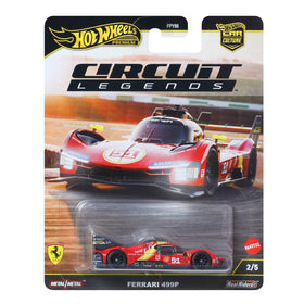 Hot Wheels packaging art featuring the Ferrari 499P for display-worthy presentation.