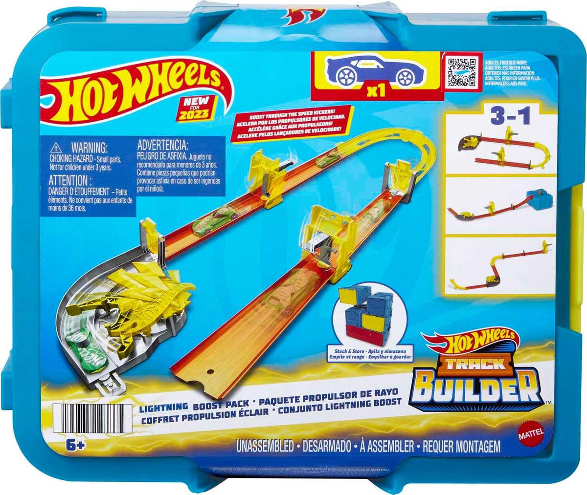 Hot Wheels Lightning Boost Pack straight track piece for high-speed straight runs