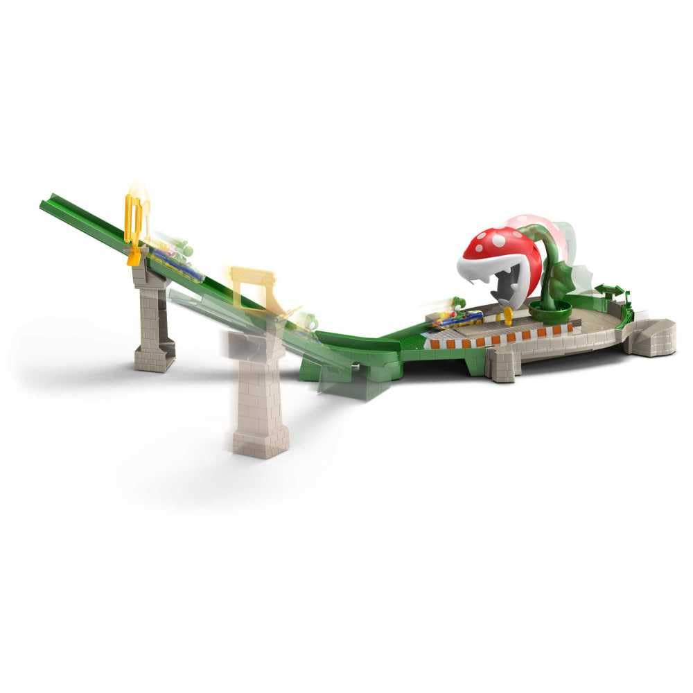 Circuit track compatibility expands play with larger Hot Wheels Mario Kart courses