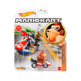 Hot Wheels Mario Kart Donkey Kong standard kart front view for immersive racing fun.