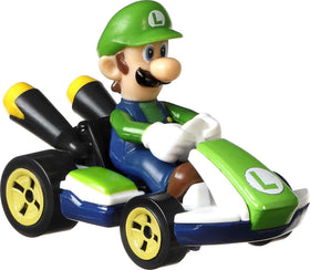 Exclusive Hot Wheels Mario Kart vehicle included for collection value.