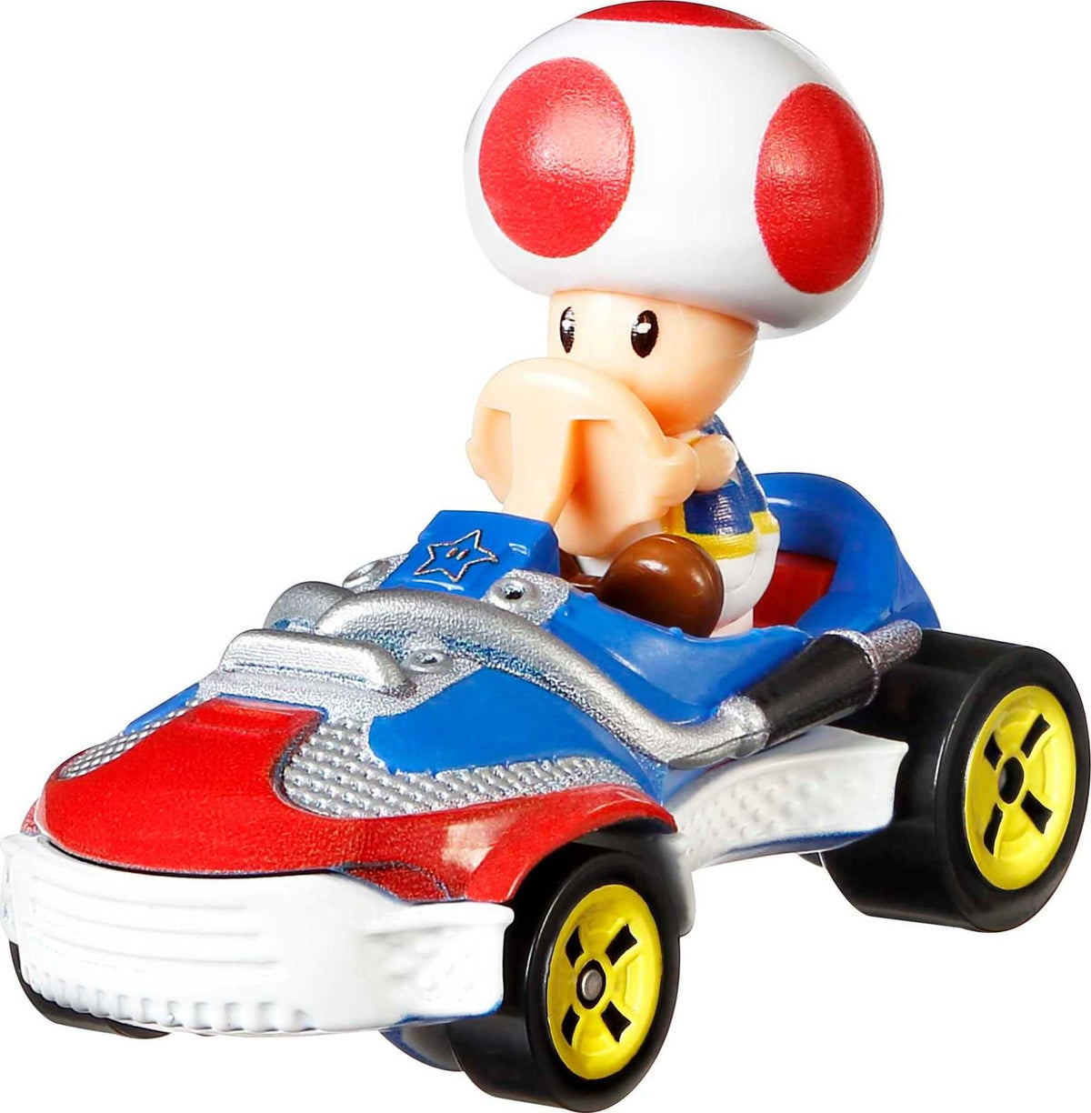 Hot Wheels Mario Kart glider Bowser vehicle with signature deco and wheeled action.
