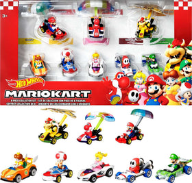 Hot Wheels Mario Kart glider Mario vehicle for fast push-around play and display.