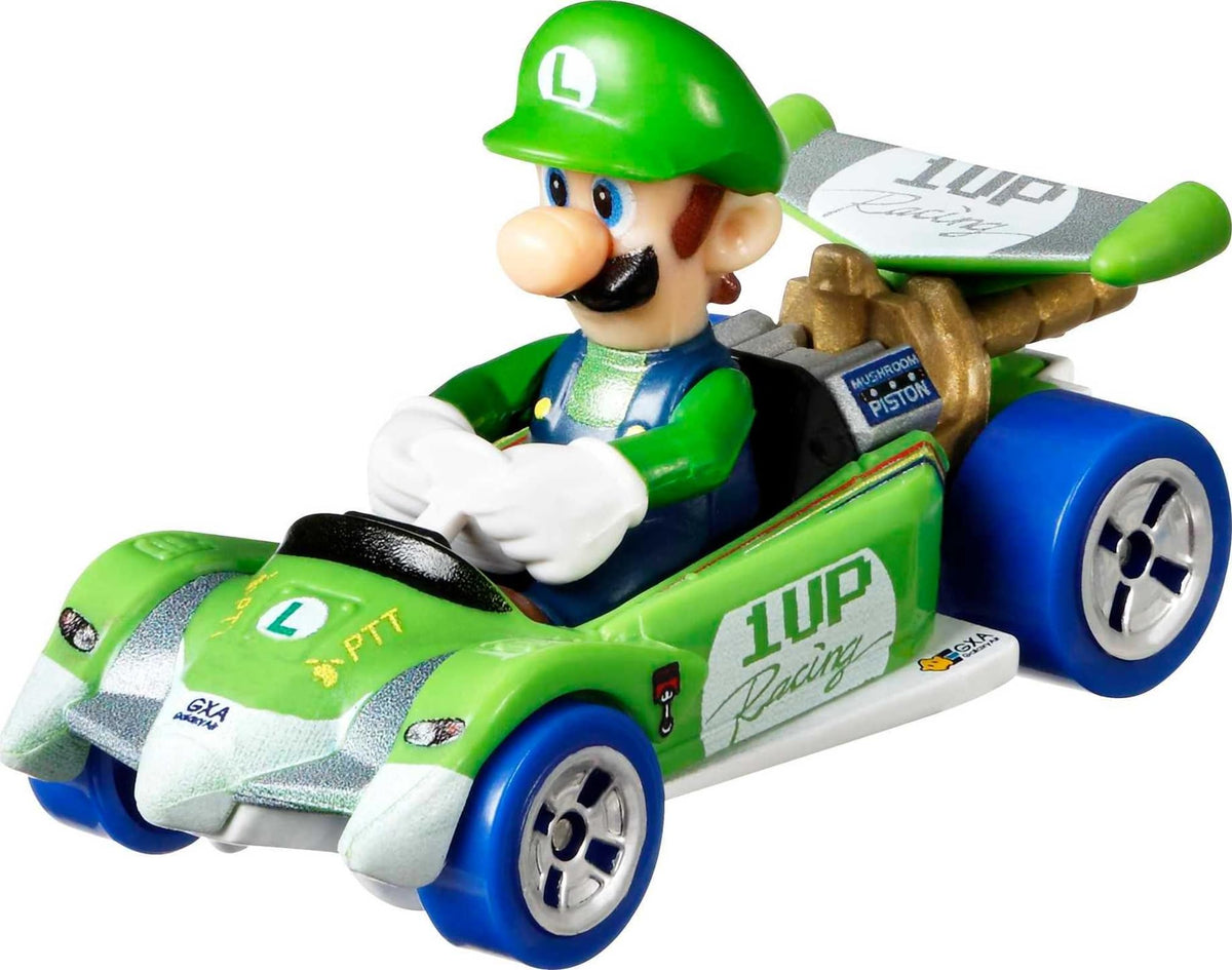 Hot Wheels Mario Kart glider Peach vehicle with iconic styling for collectible display.