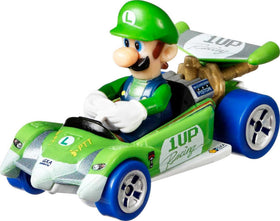 Hot Wheels Mario Kart glider Peach vehicle with iconic styling for collectible display.