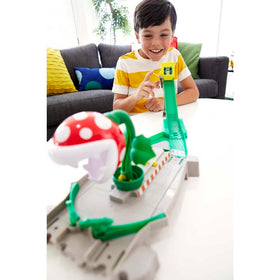 Gravity launcher action in Hot Wheels Mario Kart set for dynamic racing