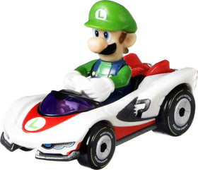 Hot Wheels Mario Kart track set gravity launcher adds thrilling launch action.