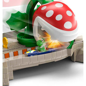 Yoshi die-cast kart included for authentic Mario Kart racing fun