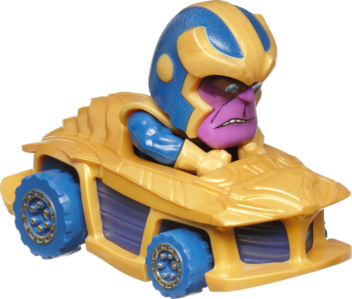Hot Wheels Marvel RacerVerse Black Panther car for fast on-track adventures.