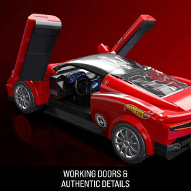 Vivid bricks with detailed features capturing the MC20’s styling