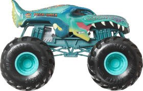 Hot Wheels Monster Trucks back-stats panel adds storytelling inspiration.