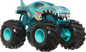 Hot Wheels Monster Trucks die-cast metal body offers durable construction.