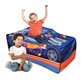 Hot Wheels Pop Up Play Tent front view for immersive race-inspired play