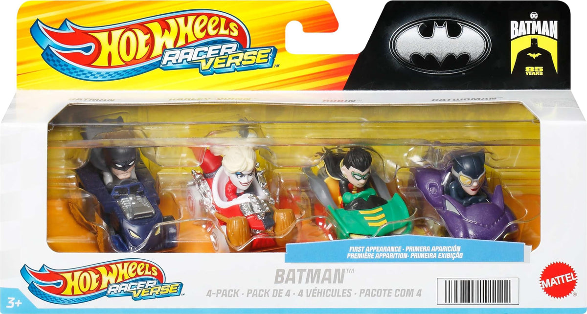 Hot Wheels RacerVerse die-cast detail spotlights authentic character-inspired styling.