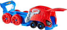 Hot Wheels RacerVerse Spider-Man vehicle with authentic Marvel graphics.