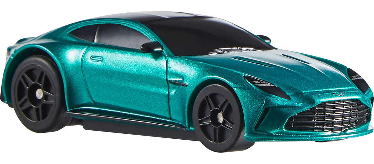 Hot Wheels Aston Martin Vantage RC, front view highlighting grille and signature styling.