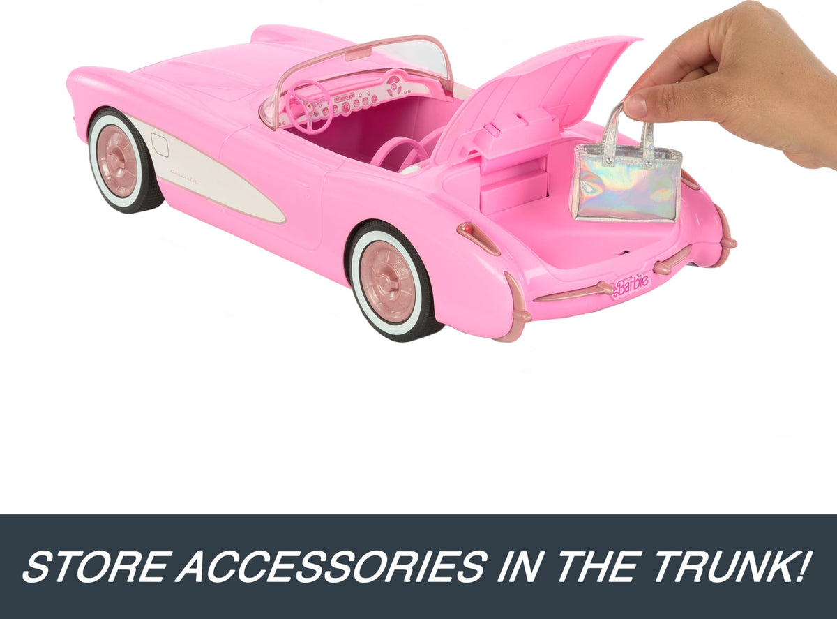 Hot Wheels RC Barbie Corvette 2-4GHz connection enables multiplayer play.