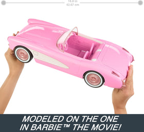 Hot Wheels RC Barbie Corvette trunk open showing accessible accessory storage.